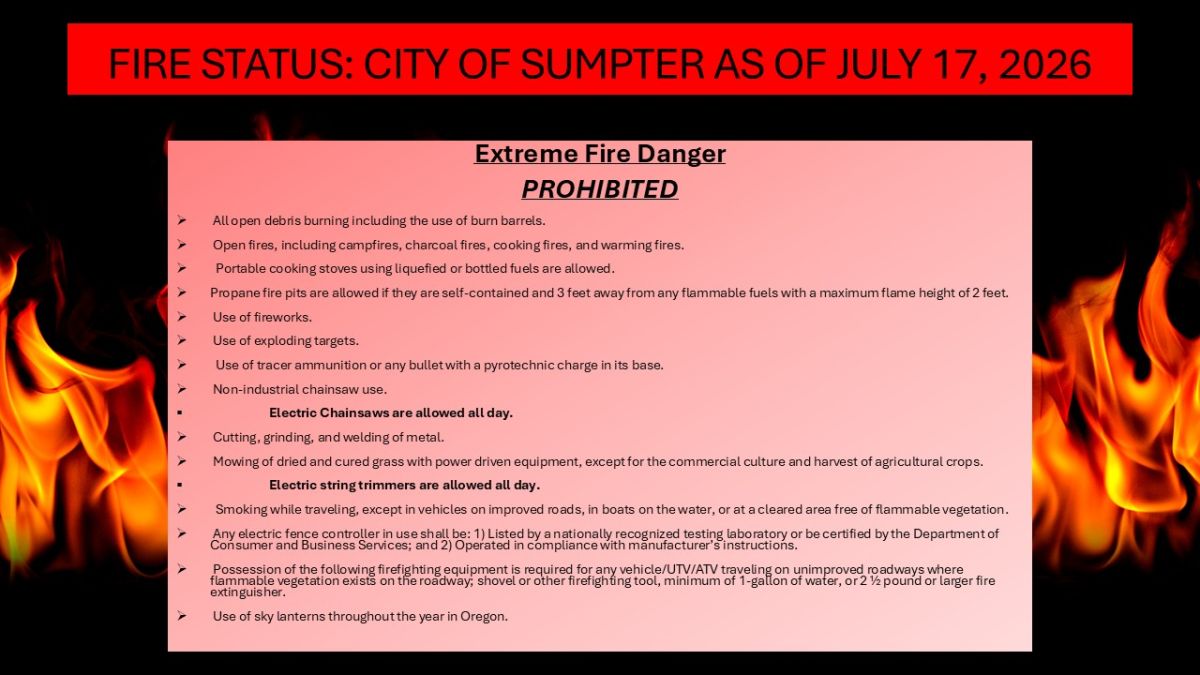 High Fire Status July 17, 2026
